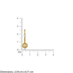 Gold Vajra Gada Lab Grown Diamond Pendant