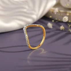 Gold Vanki Lab Grown Diamond Ring (Size 12)