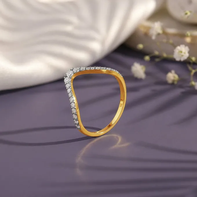 Gold Vanki Lab Grown Diamond Ring (Size 12)