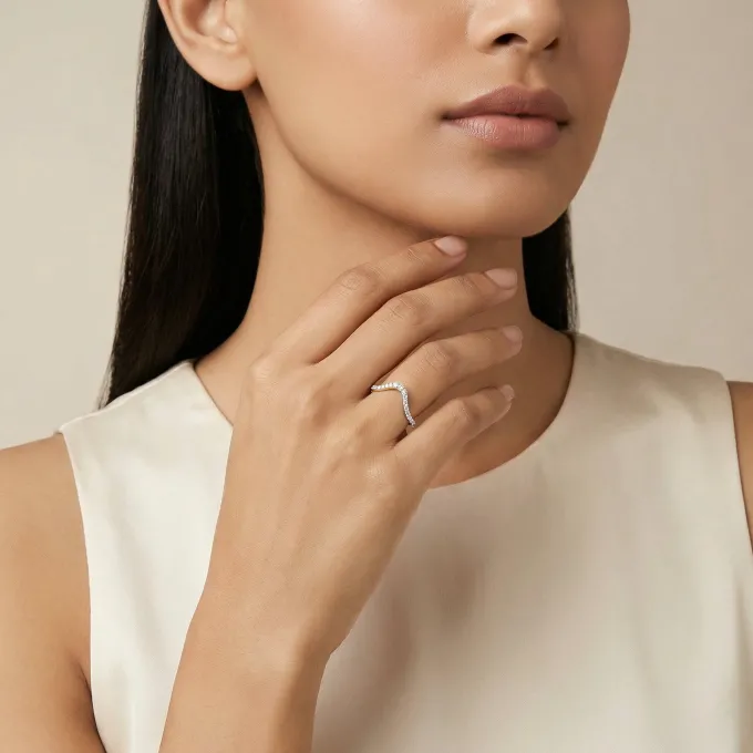 Gold Vanki Lab Grown Diamond Ring (Size 12)