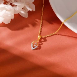 Gold Veil Diamond Pendant