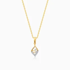 Gold Veil Diamond Pendant