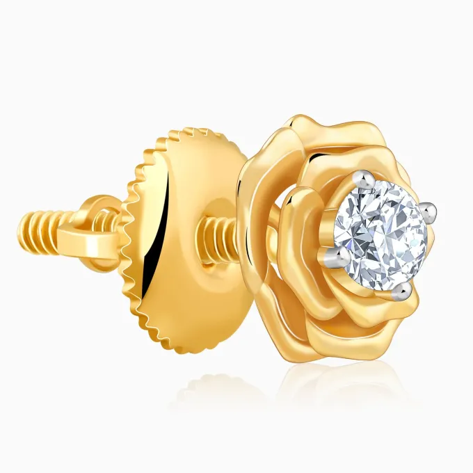 Gold Velora Bloom Lab Grown Diamond Studs