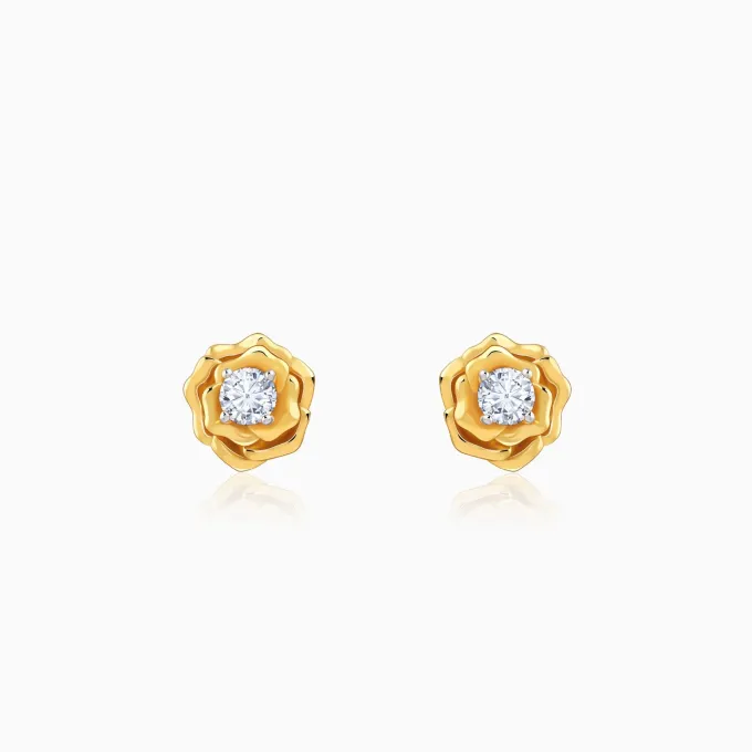 Gold Velora Bloom Lab Grown Diamond Studs
