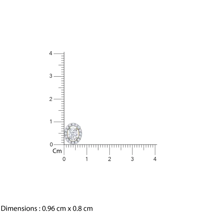 Gold Vesta Halo Solitaire Lab Grown Diamond Studs