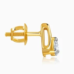 Gold Vow Point Lab Grown Diamond Earrings