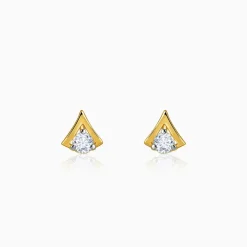 Gold Vow Point Lab Grown Diamond Earrings