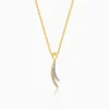 Gold Wave Layers Lab Grown Diamond Pendant