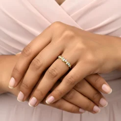 Gold Waveglow Lab Grown Diamond Ring
