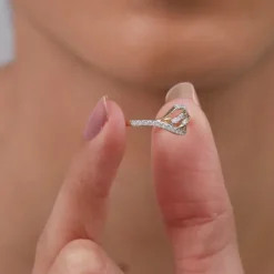 Gold Wavelet Lab Grown Diamond Ring