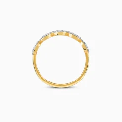 Gold Wavy Wonder Lab Grown Diamond Ring
