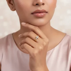 Gold Willow Lab Grown Diamond Ring