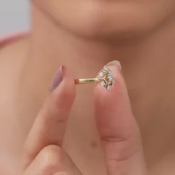 Gold Winter Bloom Lab Grown Diamond Ring