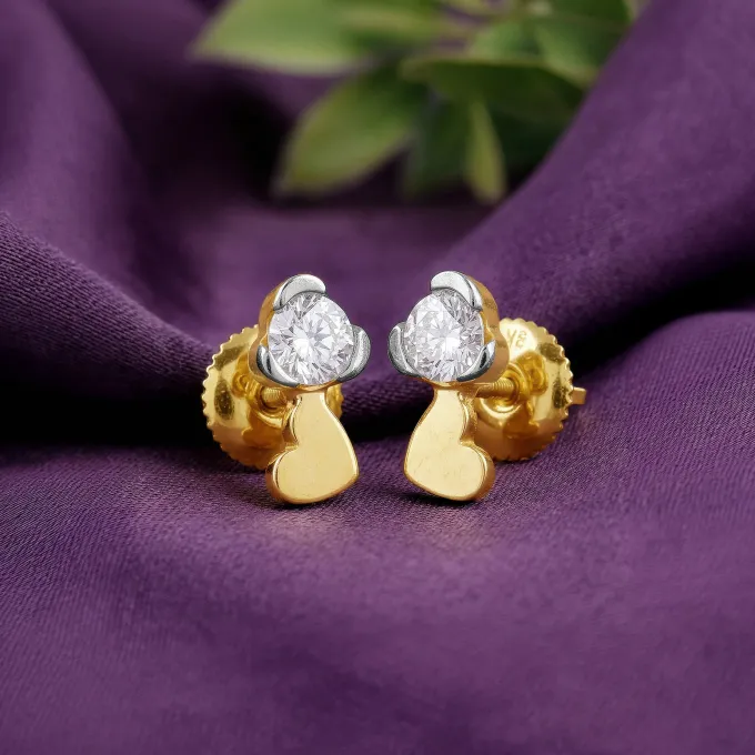 Gold Zephyr Lab Grown Diamond Earrings