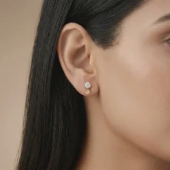 Gold Zephyr Lab Grown Diamond Earrings