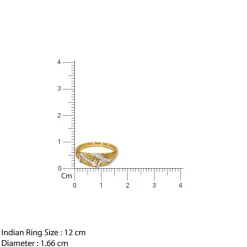 Gold Zigzag Lab Grown Diamond Ring (Size 12)