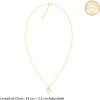 Golden Adoring Floral Pendant With Link Chain
