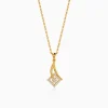 Golden Astra Gleam Pendant with Link Chain