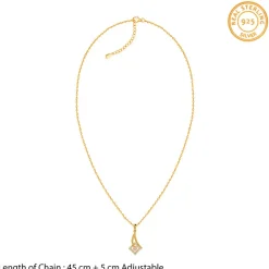 Golden Astra Gleam Pendant with Link Chain