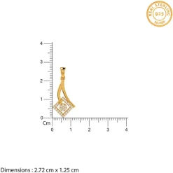Golden Astra Gleam Pendant with Link Chain