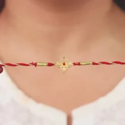 Golden Athangudi Rakhi