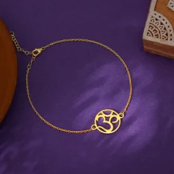 Golden Aum Bracelet Rakhi