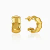 Golden Aurelian Half Hoop Earrings