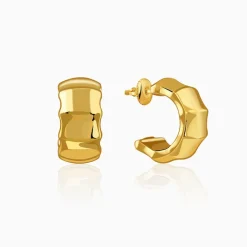 Golden Aurelian Half Hoop Earrings