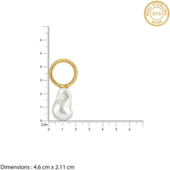 Golden Ava Pearl Pendant With Link Chain