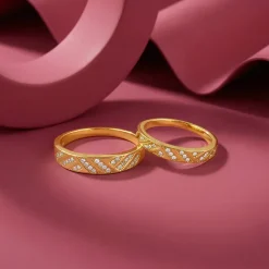 Golden Aztec Shine Couple Rings