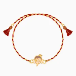 Golden Bal Ganesh Rakhi for Kids