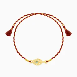 Golden Beautiful Feather Rakhi