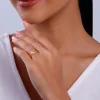 Golden Beautiful Orchid Ring