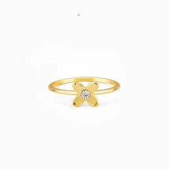 Golden Beautiful Orchid Ring