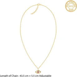 Golden Bigg Boss Eye Pendant With Link Chain