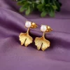 Golden Blake Pearl Earrings
