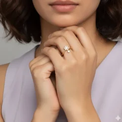 Golden Blooming Flower Ring