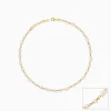 Golden Blush Quartz Bead Anklet