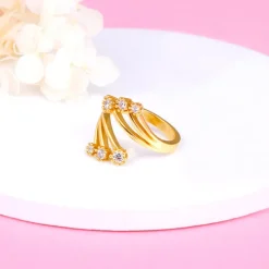 Golden Bouquet of Hug Ring
