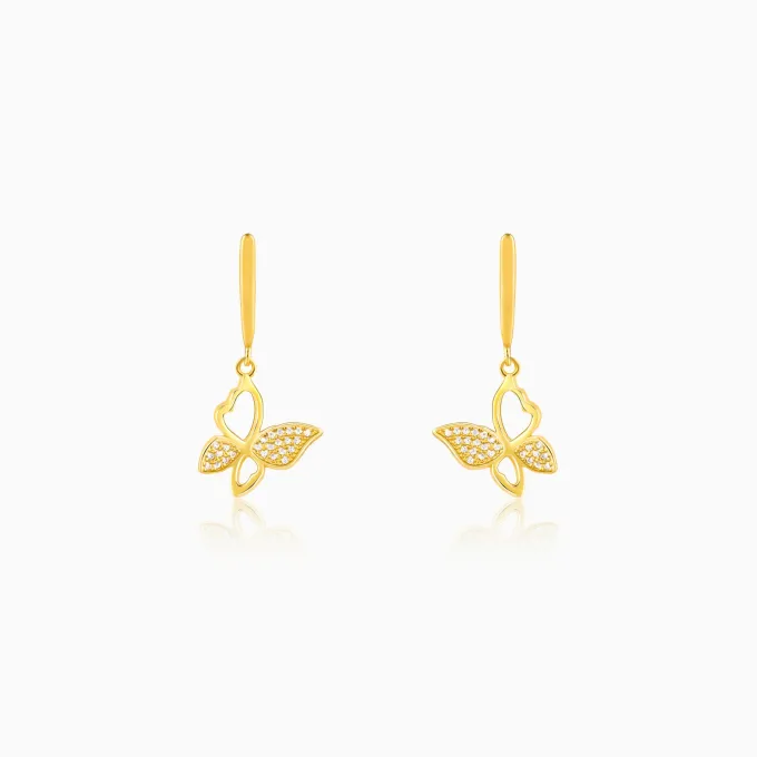 Golden Butterfly Bloom Earrings