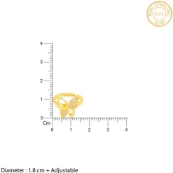 Golden Butterfly Bloom Ring
