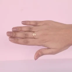 Golden Butterfly Bow Ring