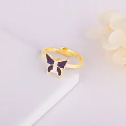 Golden Butterfly Spin Ring