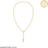 Golden Cameron Pearl Lariat Necklace