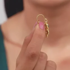Golden Chalcedony Dangler Earrings