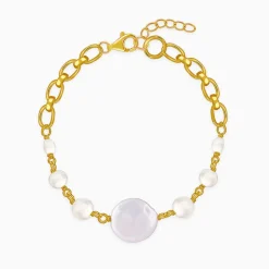 Golden Charlize Pearl Bracelet