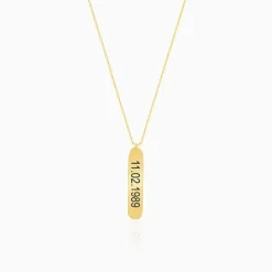 Golden Charming Double Sided Personalised Necklace