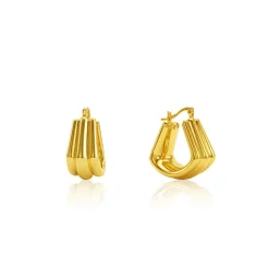 Golden Chef's Kiss Hoop Earrings