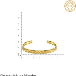 Golden Chevron Cuff Bracelet