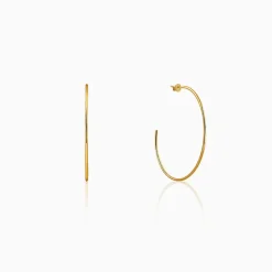 Golden Classic Large Hoop Earrings